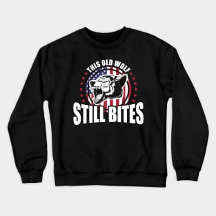 This Old Wolf Still Bites Patriotic Veteran Crewneck Sweatshirt